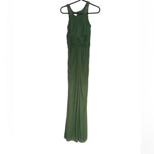 David's Bridal Green Bridesmaid Dress.